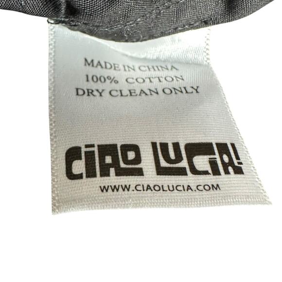 CIAO LUCIA Solid Black Gianluca Mini Dress LBD Cotton Women's Size XS NWT Short - Picture 6 of 9